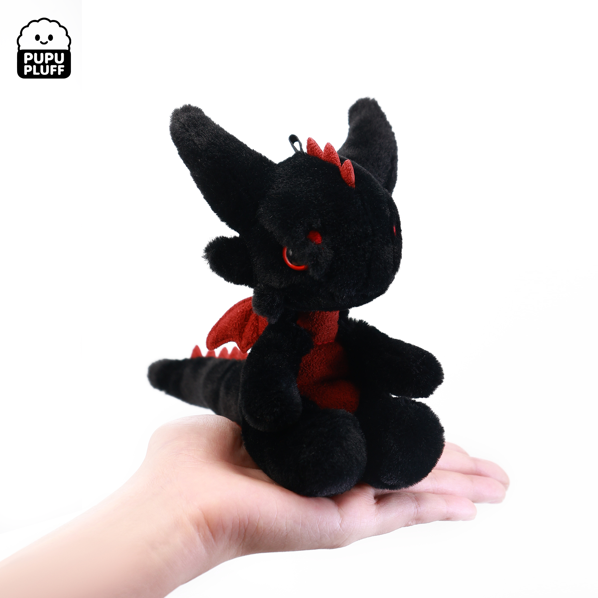 Pupupluff Black & White Cloud Hanging Plush Keychain
